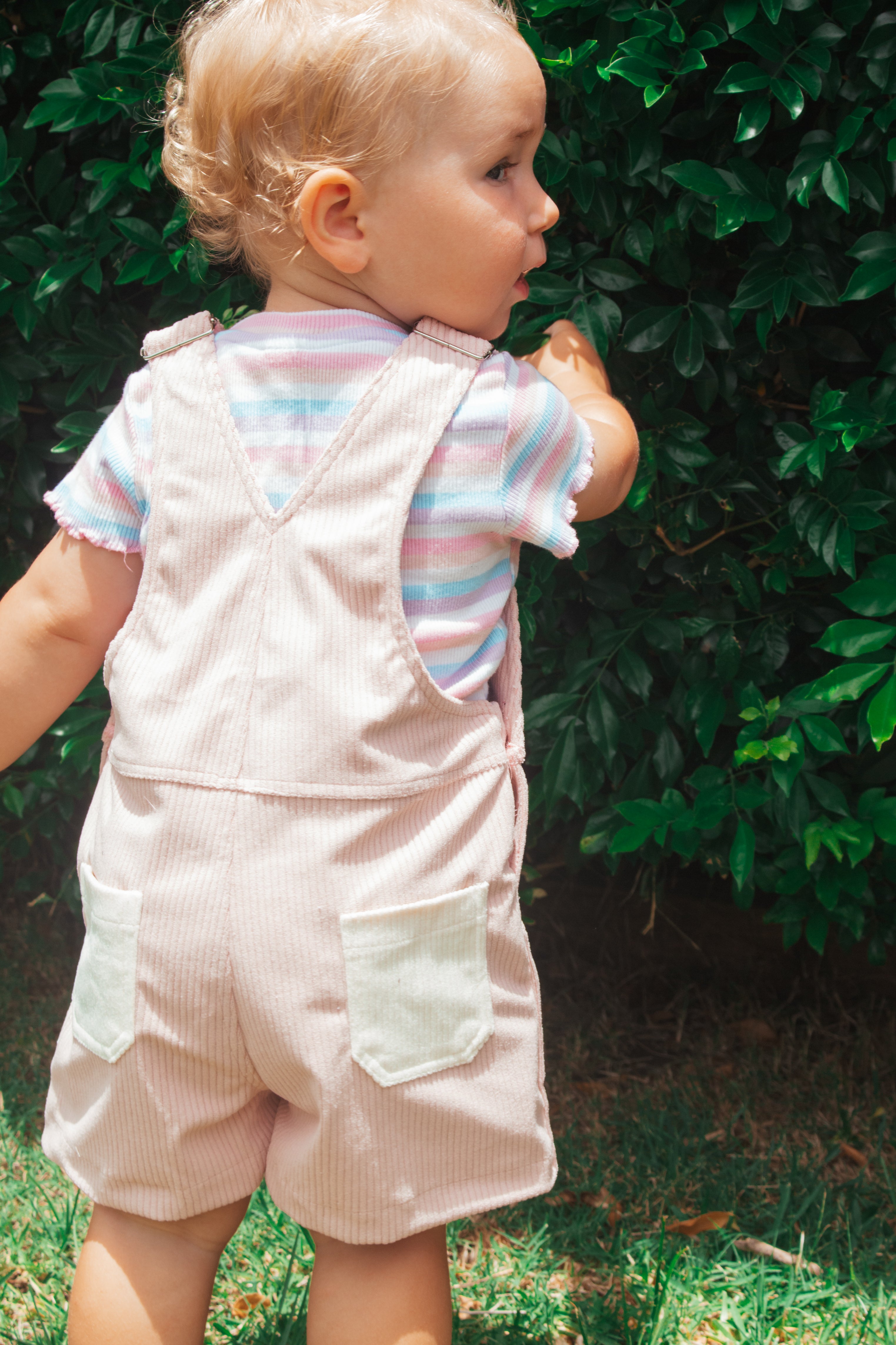 Coral Cord Overalls